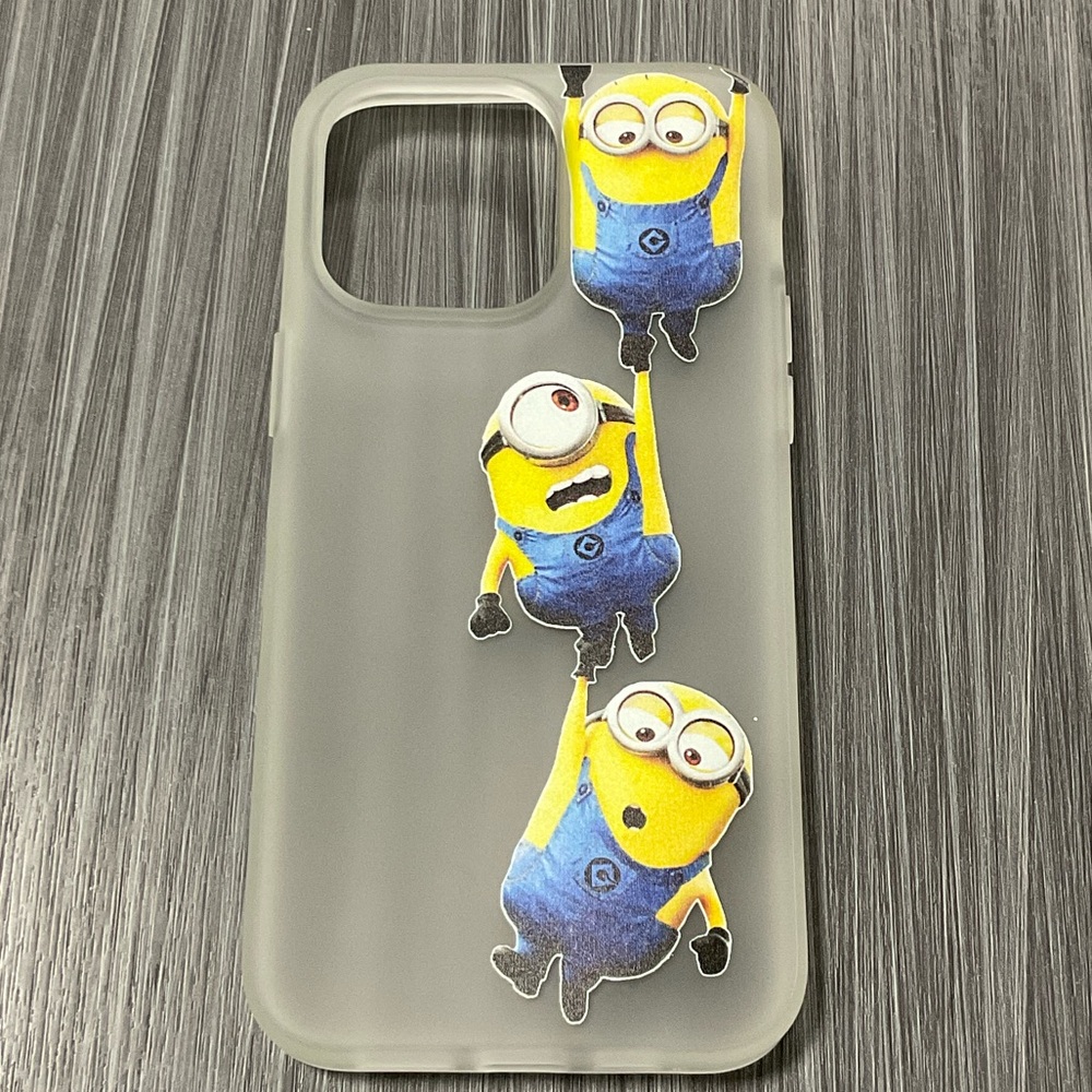 iPhone 14 Pro Max - Minions Themed Phone Case - Gray